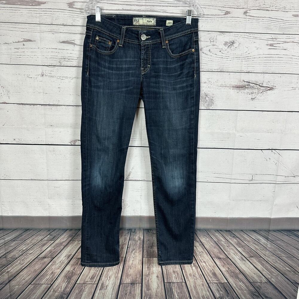 Buckle BKE Jeans Womens 28 Blue Kate‎ Straight Stretch Western Thick Stitch